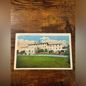 Vintage St. Francis Hospital of Santa Barbara, California Postcard